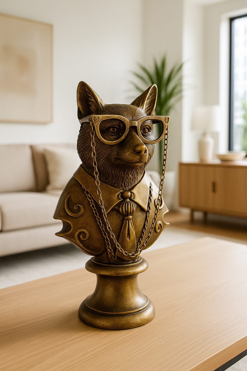 Eric and Eloise Collection - Eloise the Lady Fox Bust Form Tabletop Mantel Decor