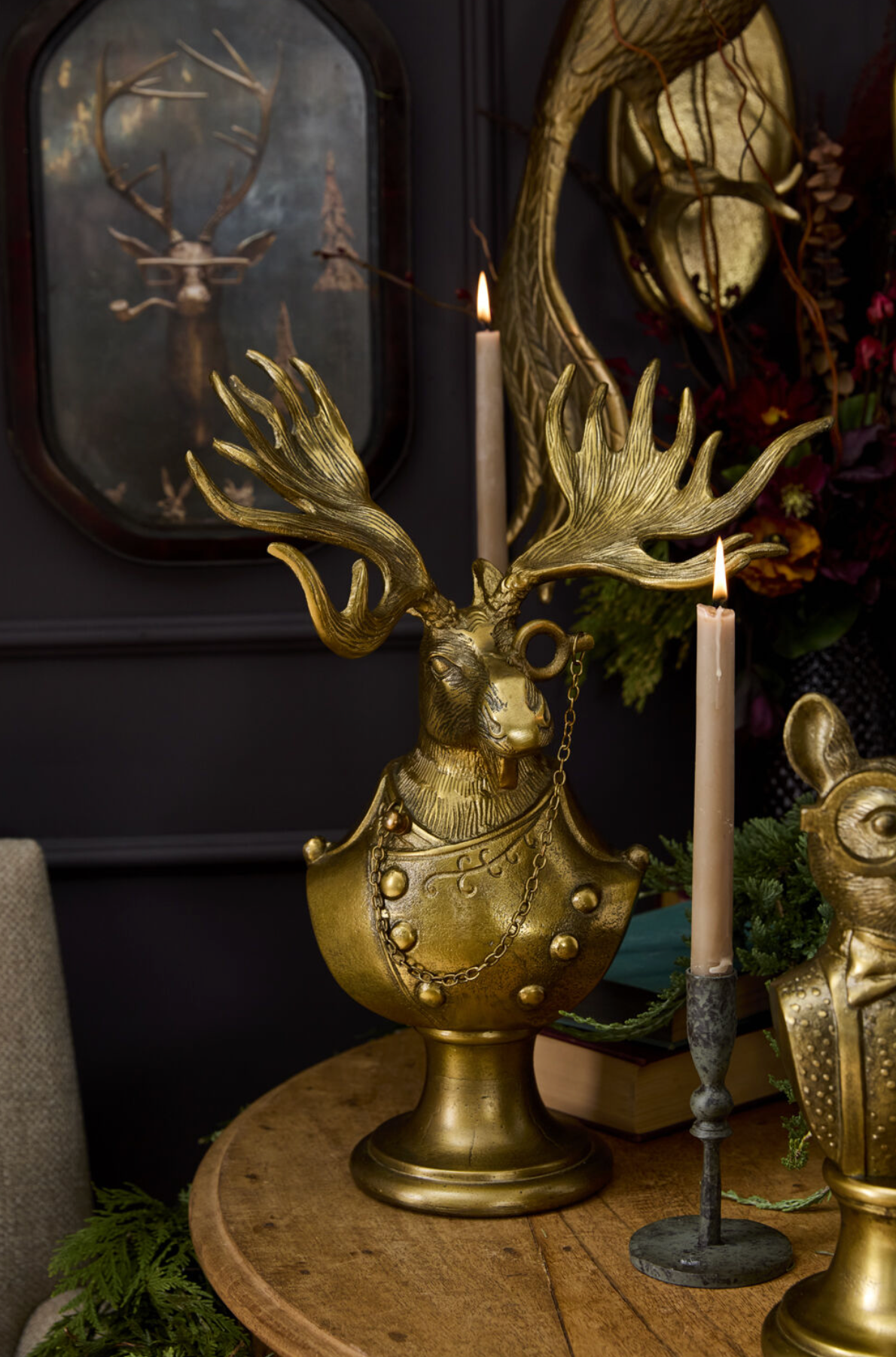 Eric and Eloise Collection - Eugene the Moose Bronze Bust Table Mantel Decor