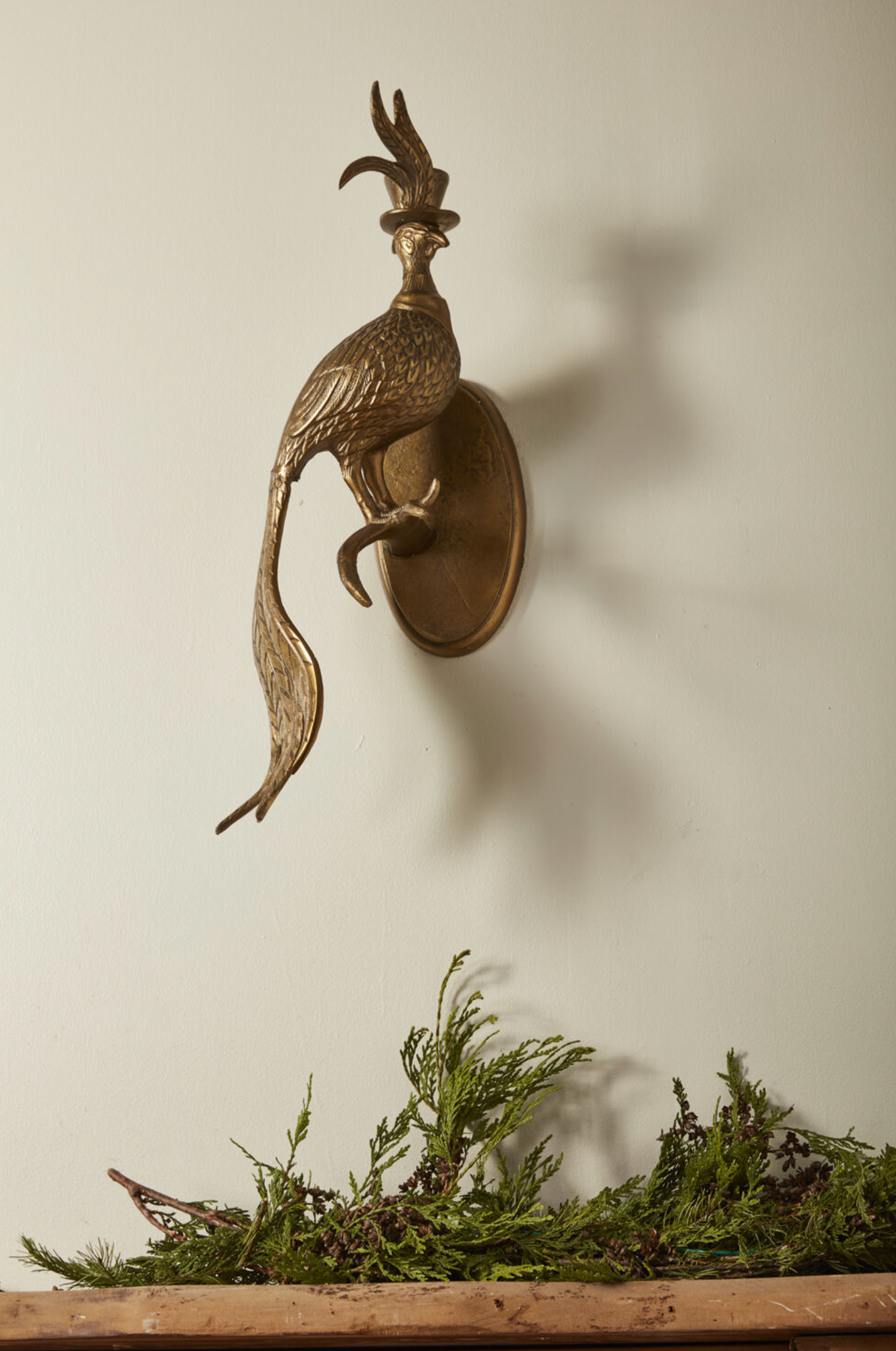 Eric and Eloise Collection - Emerson the Bird with a Top Hat Bronze Hanging Wall Mount