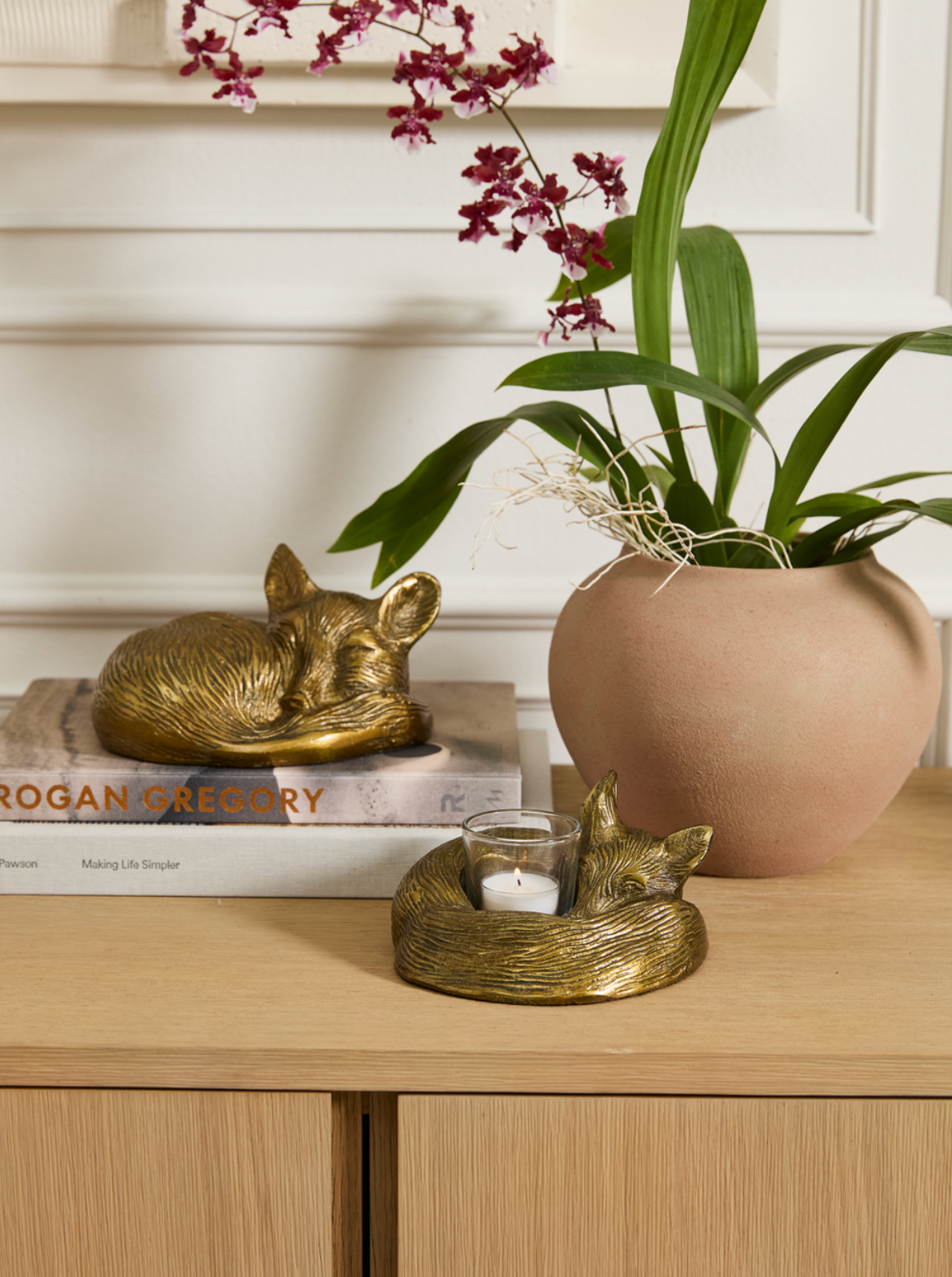 Eric and Eloise Collection - Sleepy Eloise Bronzed Fox Figurine