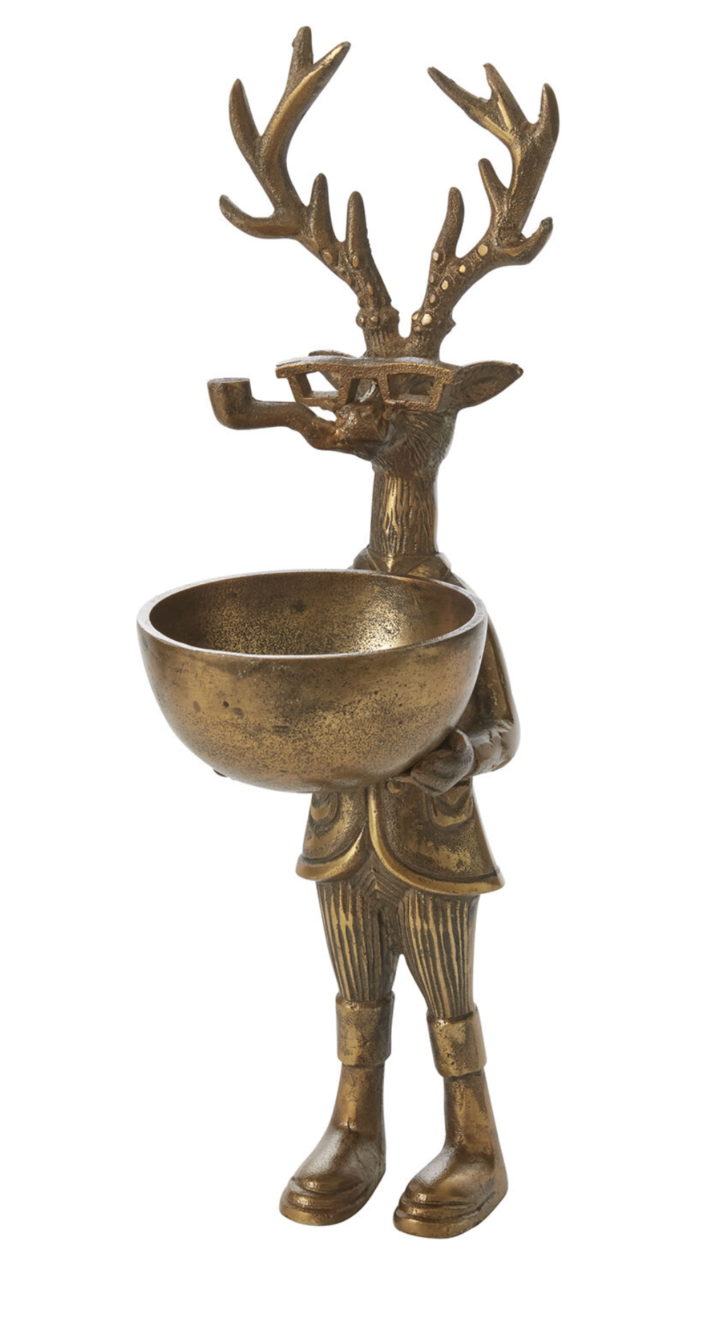 Eric and Eloise Collection - Frankie the Smoking Stag Bronze Figurine Book Ends
