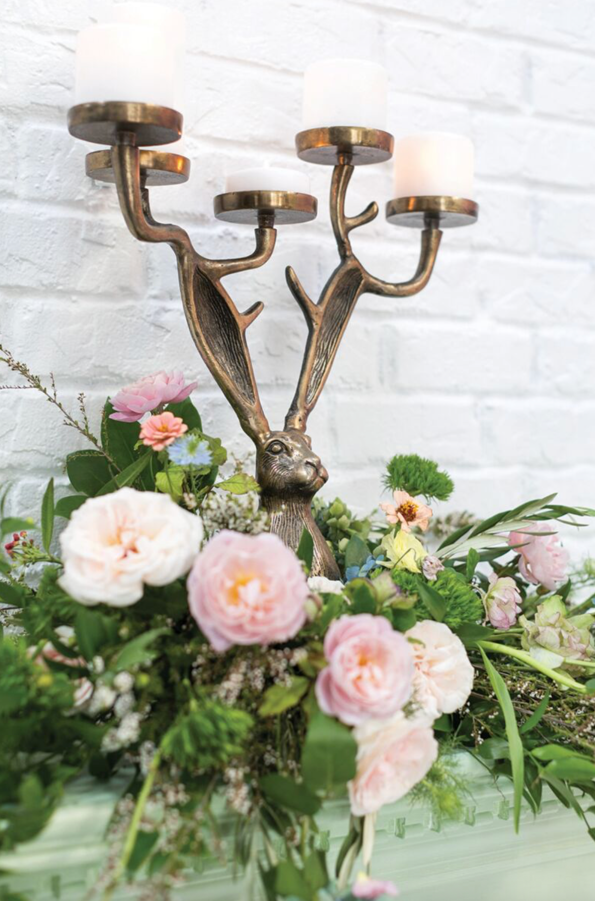Eric and Eloise Collection - Eric Bronzed Bunny Rabbit Candle Holder