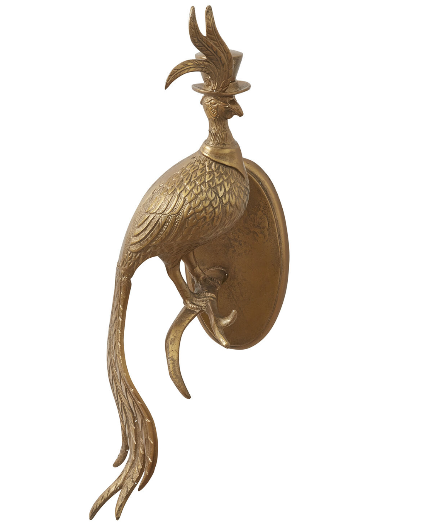 Eric and Eloise Collection -  Emerson the Bird with a Top Hat Bronze Hanging Wall Mount