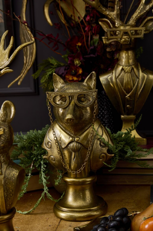 Eric and Eloise Collection - Eloise the Lady Fox Bust Form Tabletop Mantel Decor