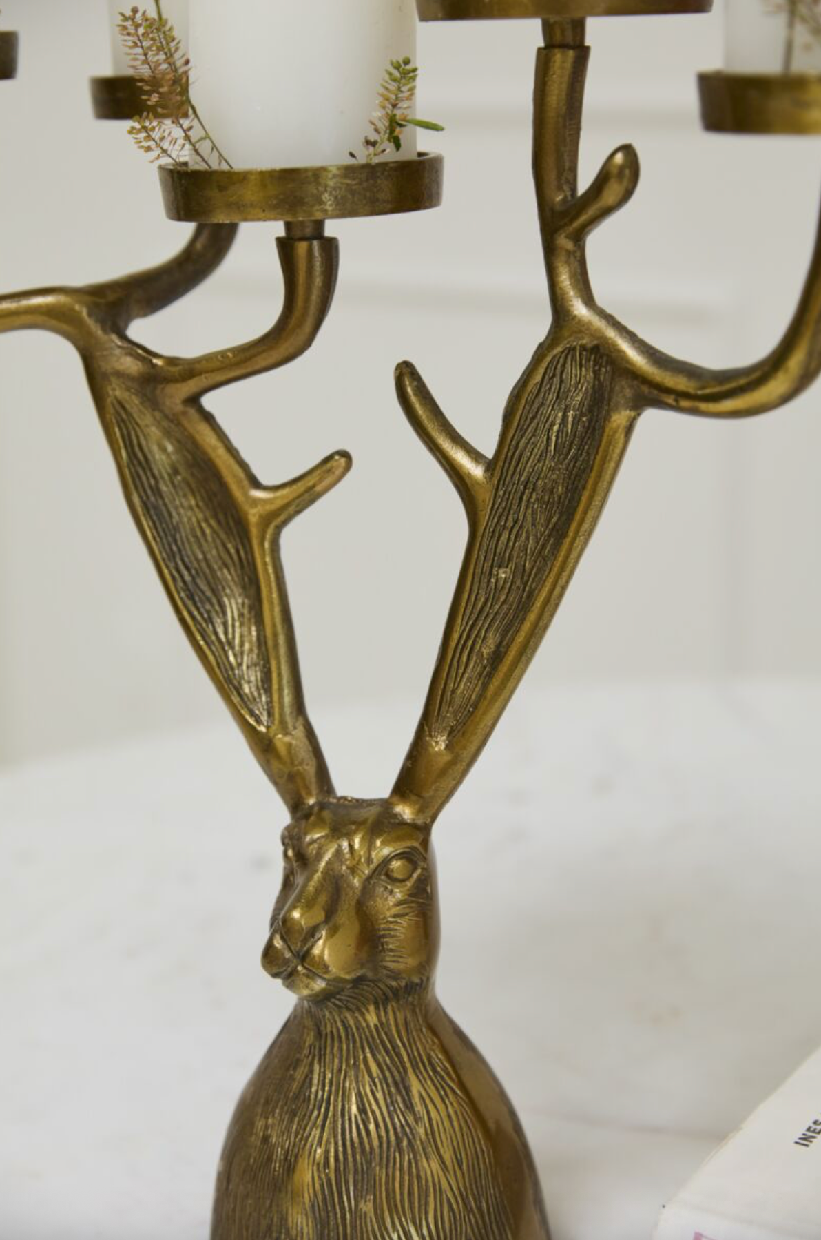 Eric and Eloise Collection - Eric Bronzed Bunny Rabbit Candle Holder